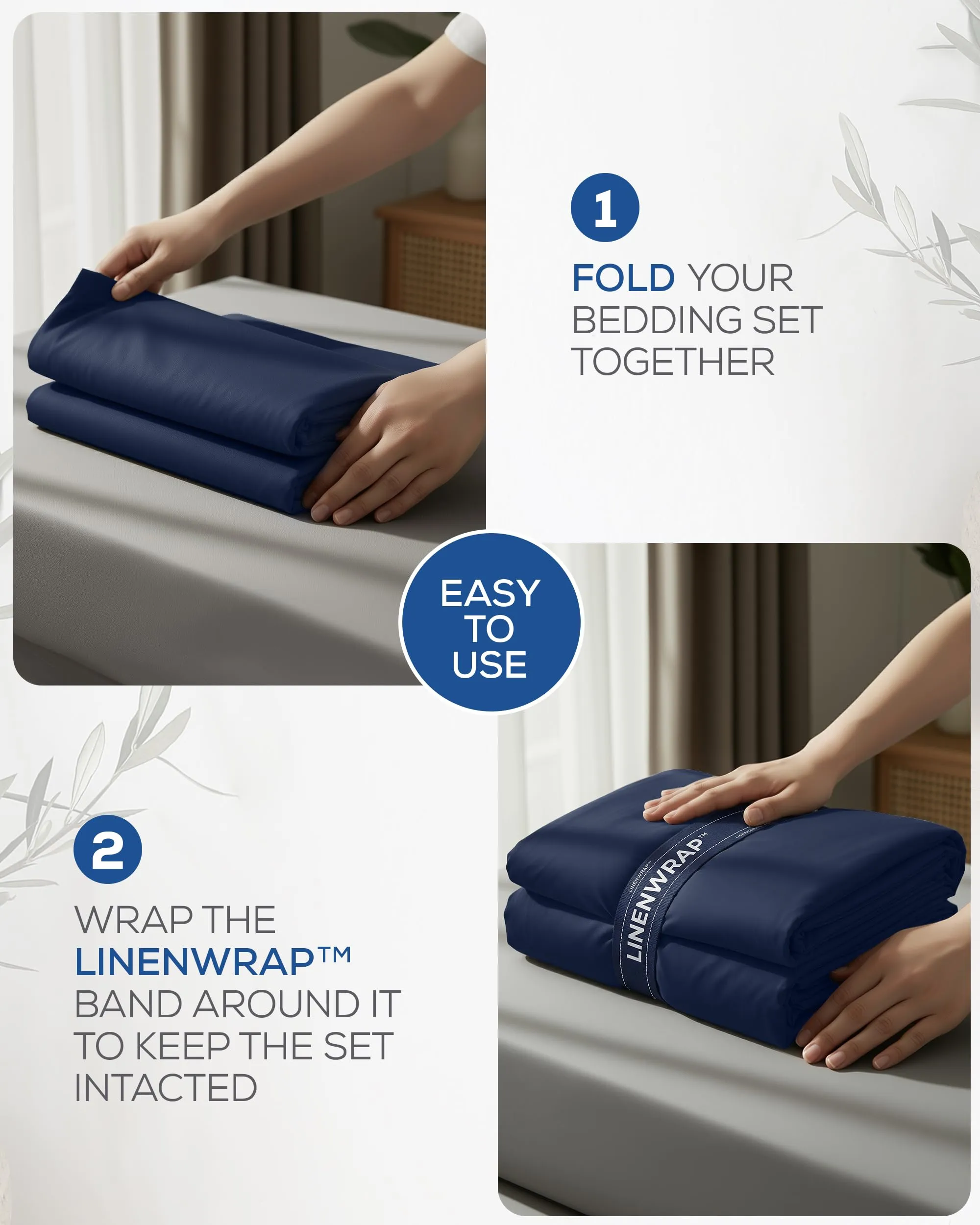 Utopia Bedding Set di lenzuola in microfibra spazzolata, 4 pezzi, tasca profonda 38,1 cm, Full, Blu Navy - immagine 5