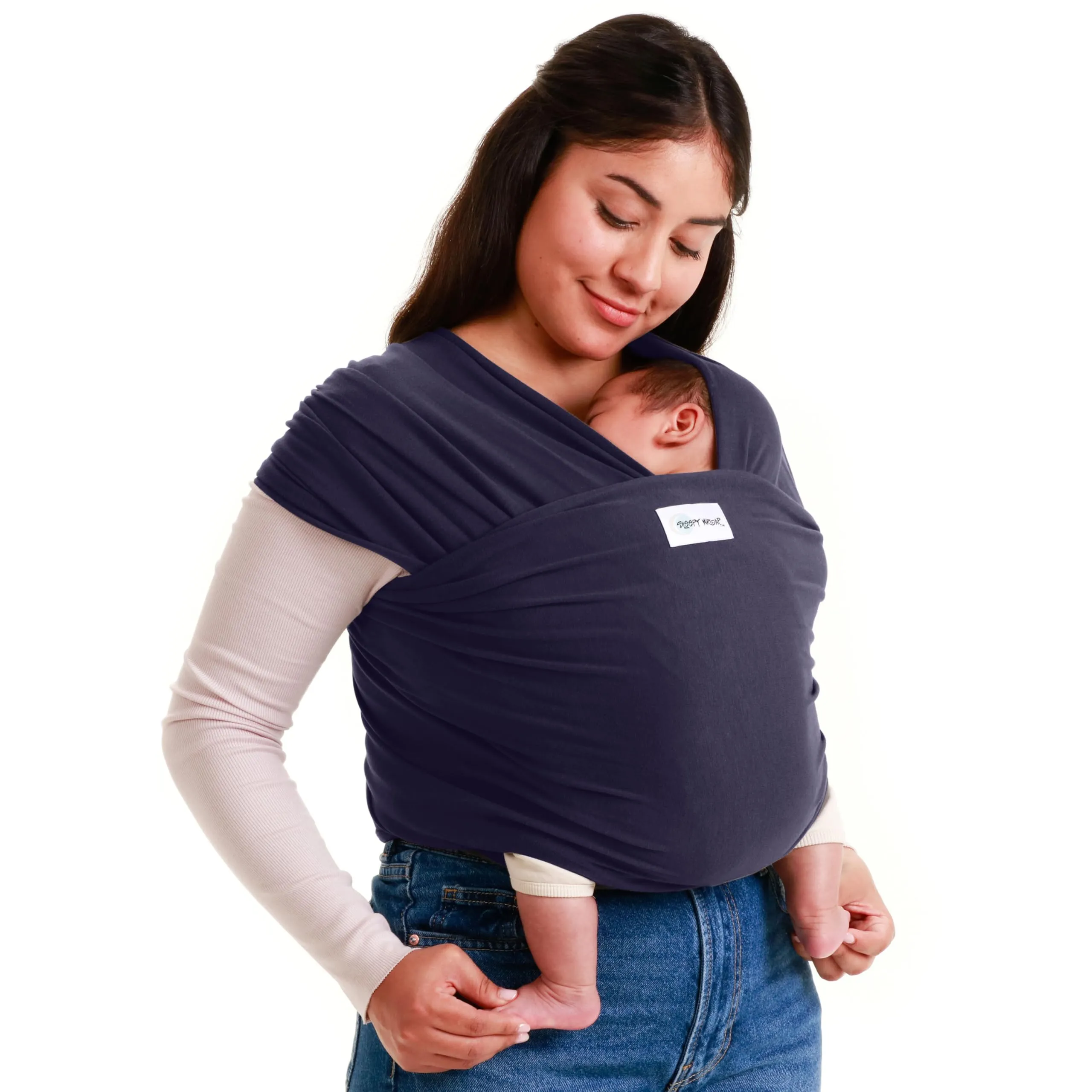 Sleepy Wrap Fascia Neonato Elastica 3-16 kg, Blu Navy - immagine 1