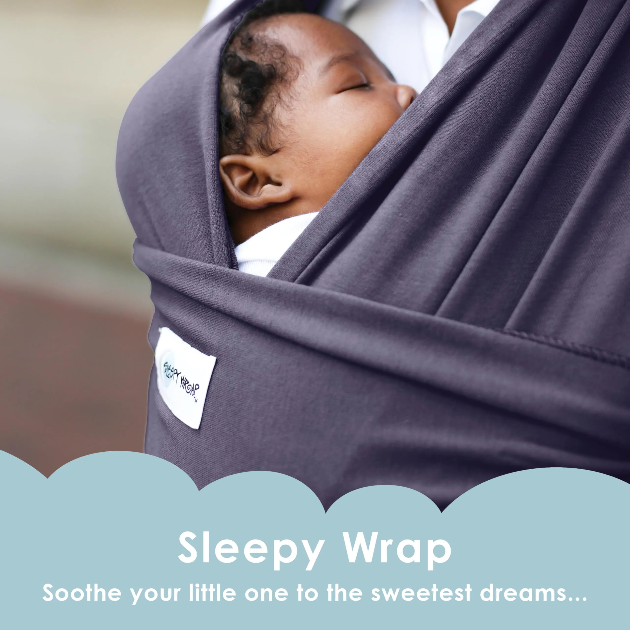 Sleepy Wrap Fascia Neonato Elastica 3-16 kg, Blu Navy - immagine 2