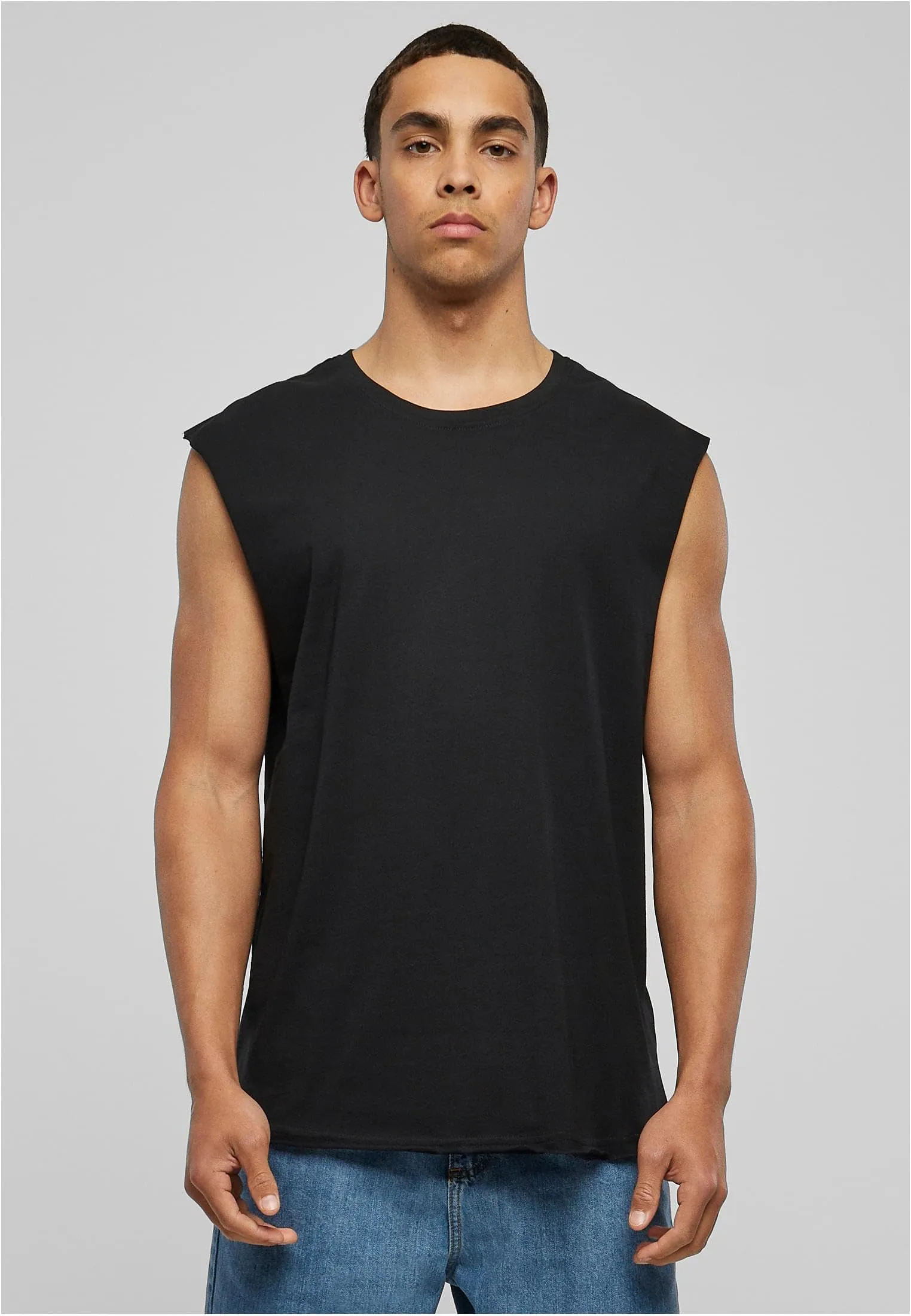 Urban Classics Open Edge Sleeveless Tee, Nero, 4XL - immagine 6
