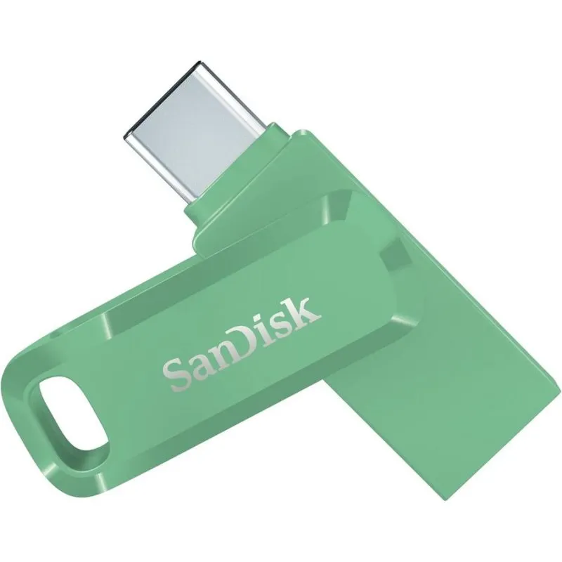 SanDisk Ultra Dual Drive Go 64GB USB Type-C and Type-A Flash Drive, Green - immagine 1