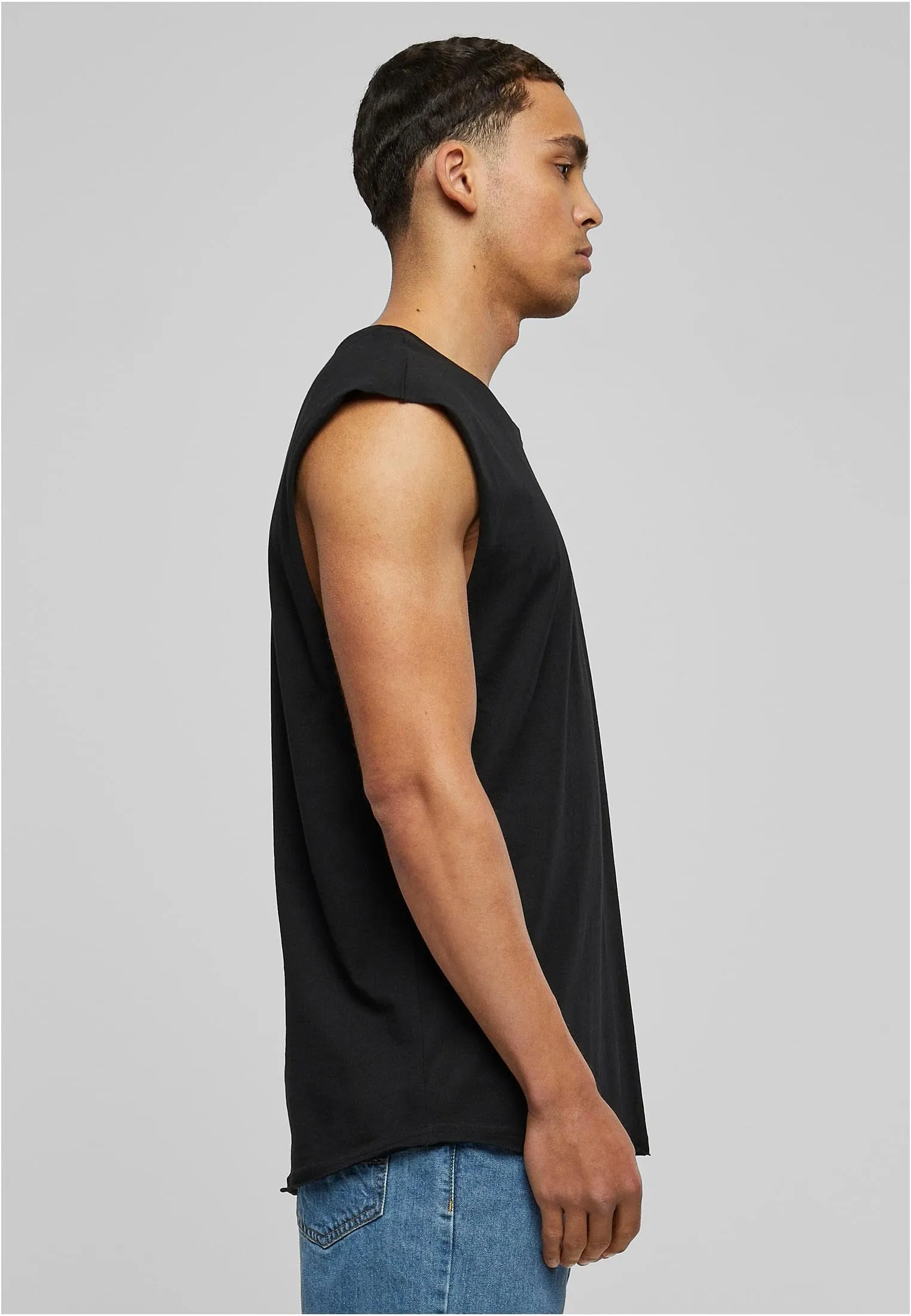 Urban Classics Open Edge Sleeveless Tee - Nero, 5XL - immagine 10