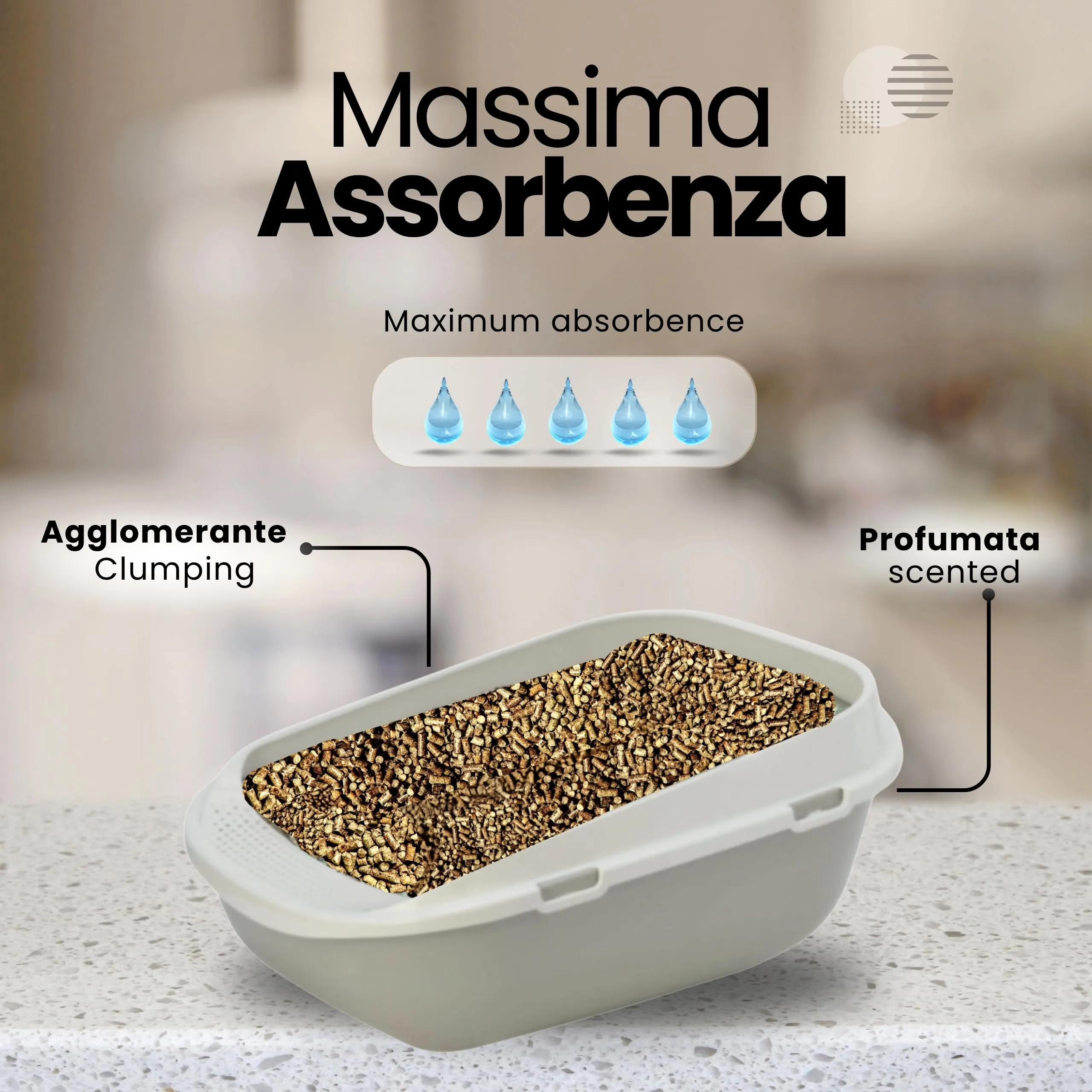 LifeGreen Lettiera Naturalissima per gatti Vegetale Limone 2 kg - immagine 3