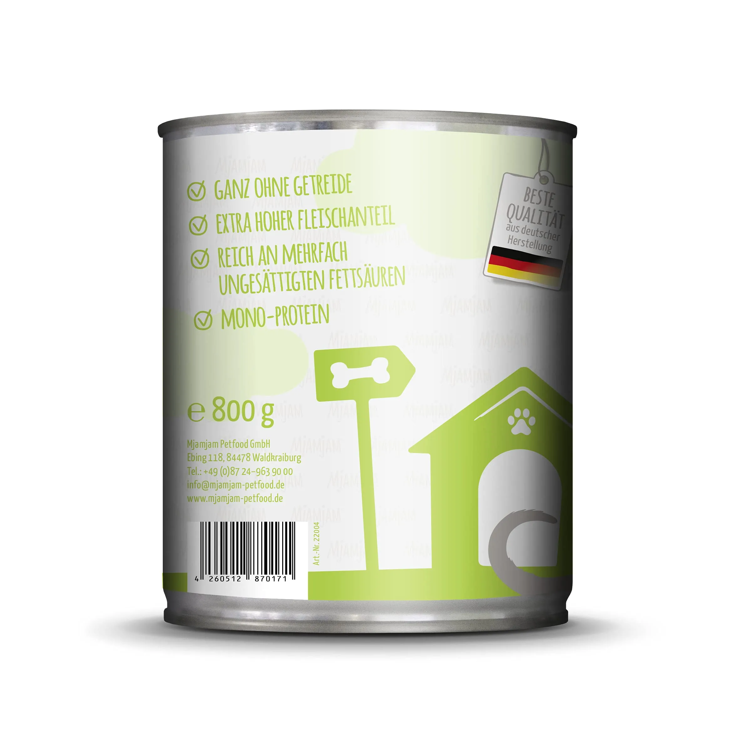 MjAMjAM Cibo Umido Premium per Cani, Confezione Mista I (Pollo e Anatra, Manzo, Tacchino), 6 x 800 g - immagine 3