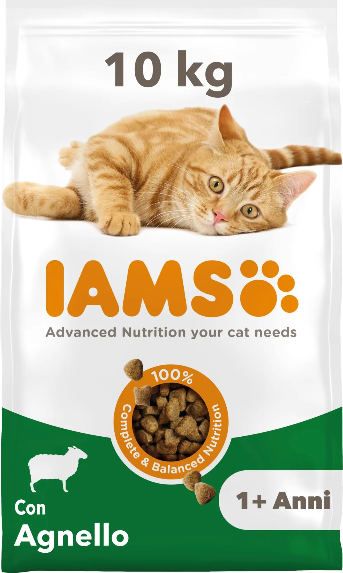 IAMS Cibo secco per gatti 1-6 anni all'agnello, 10 kg - immagine 1