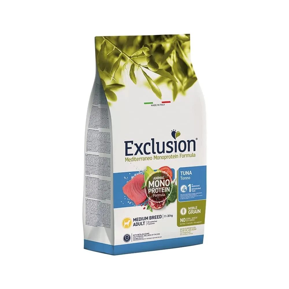 Exclusion Mediterraneo Adult Medium Breed Tonno 12 kg - immagine 1