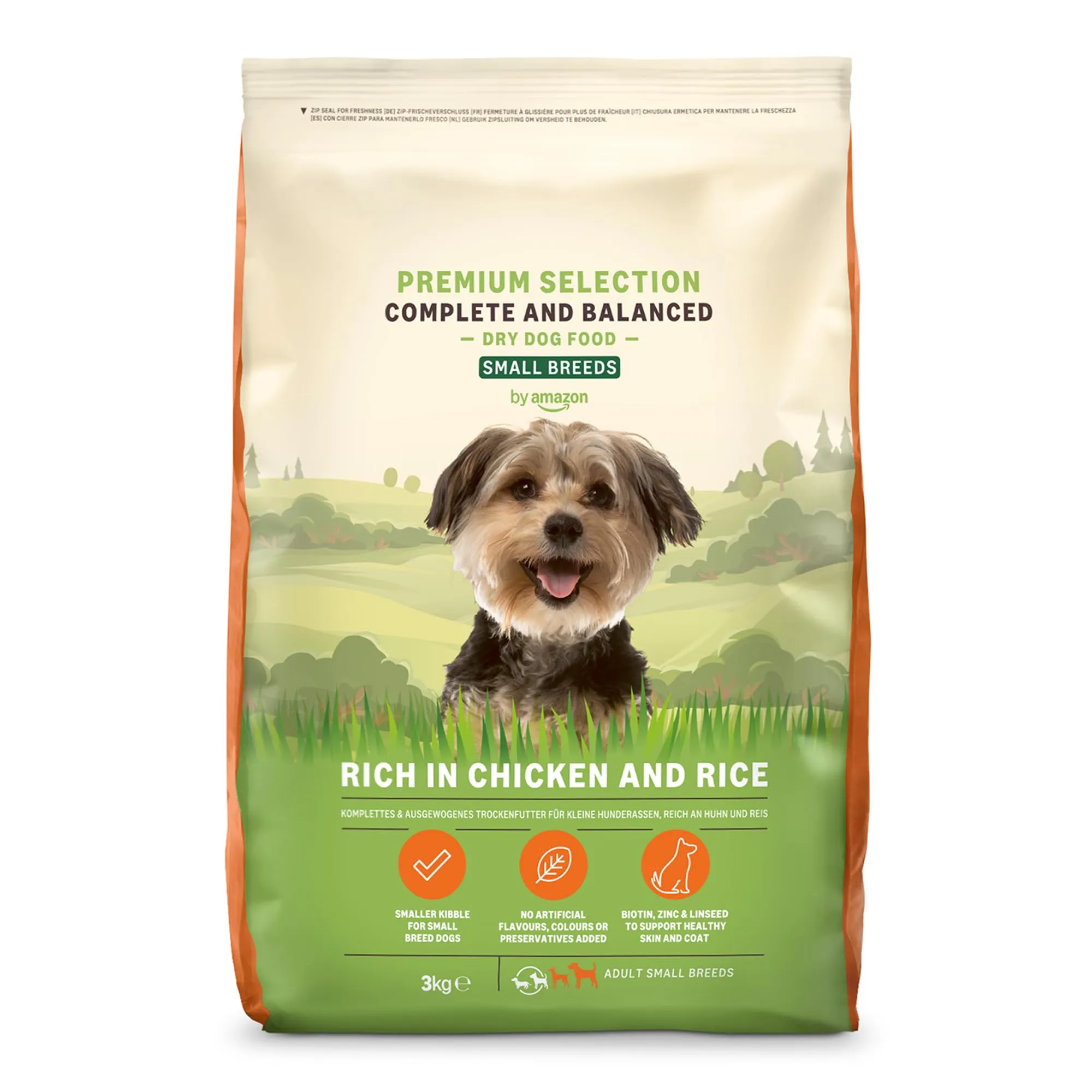by Amazon Complete Alimento Secco per Cani Adulti Razze Piccole Pollo e Riso, 3kg - immagine 1