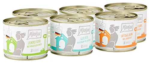 MjAMjAM Cibo Umido Premium per Cani, Confezione Mista I: Pollo e Anatra, Manzo, Tacchino (6 x 200 g) - immagine 7