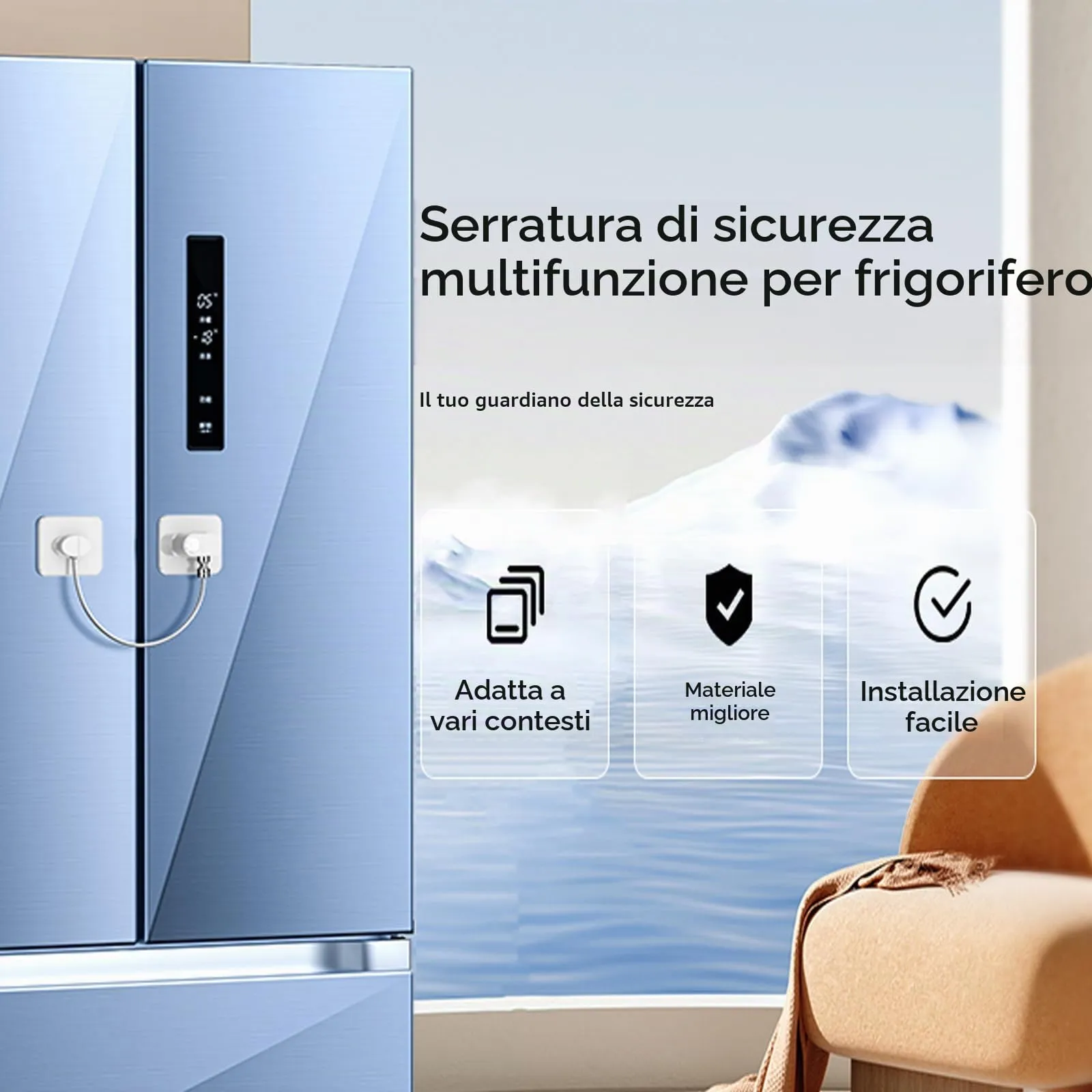 WILNIRY Blocca Bambini per Frigorifero e Cassetti, 2 Pezzi - Bianco - immagine 7