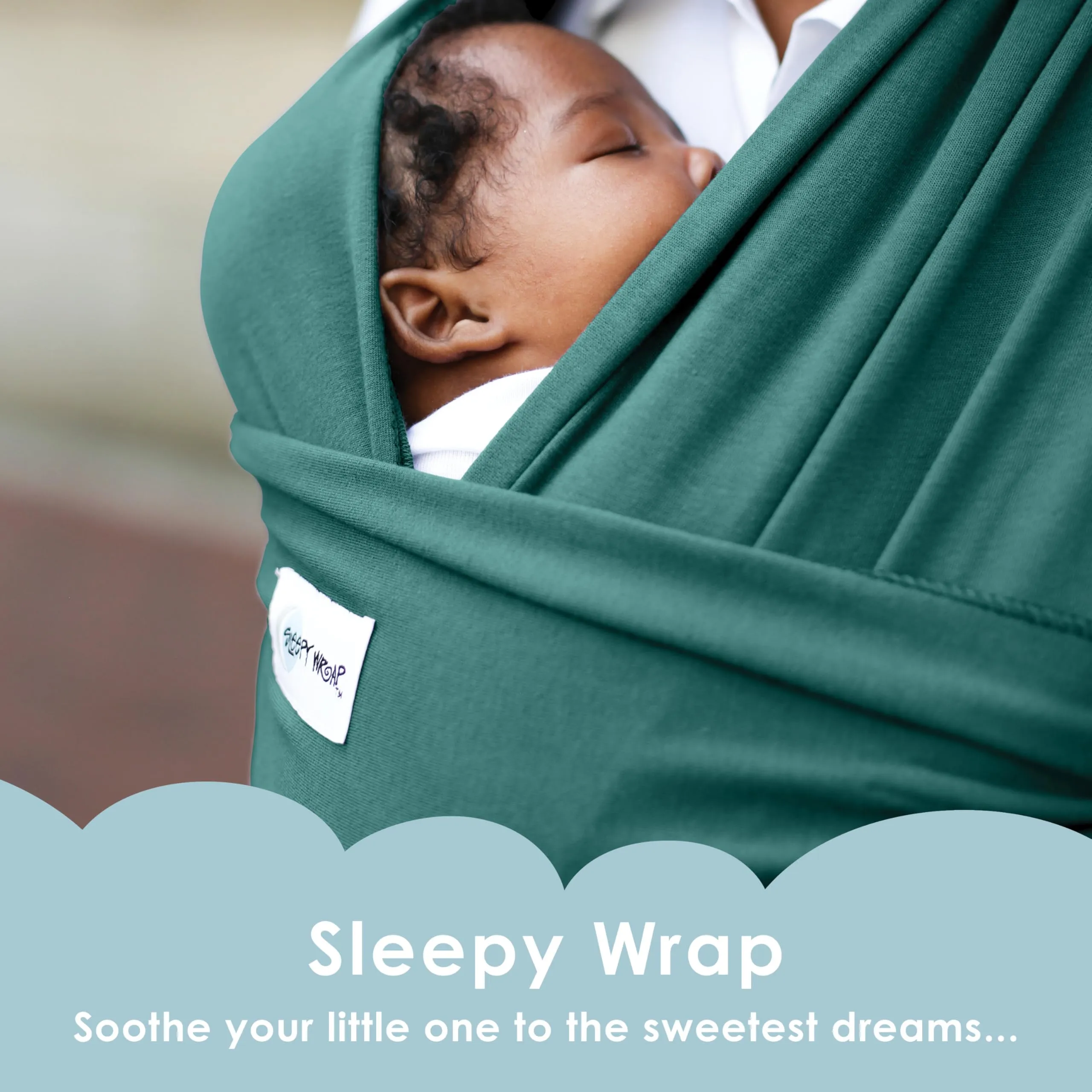 Sleepy Wrap Fascia Neonato Elastica 3-16 kg, Verde Scuro - immagine 2
