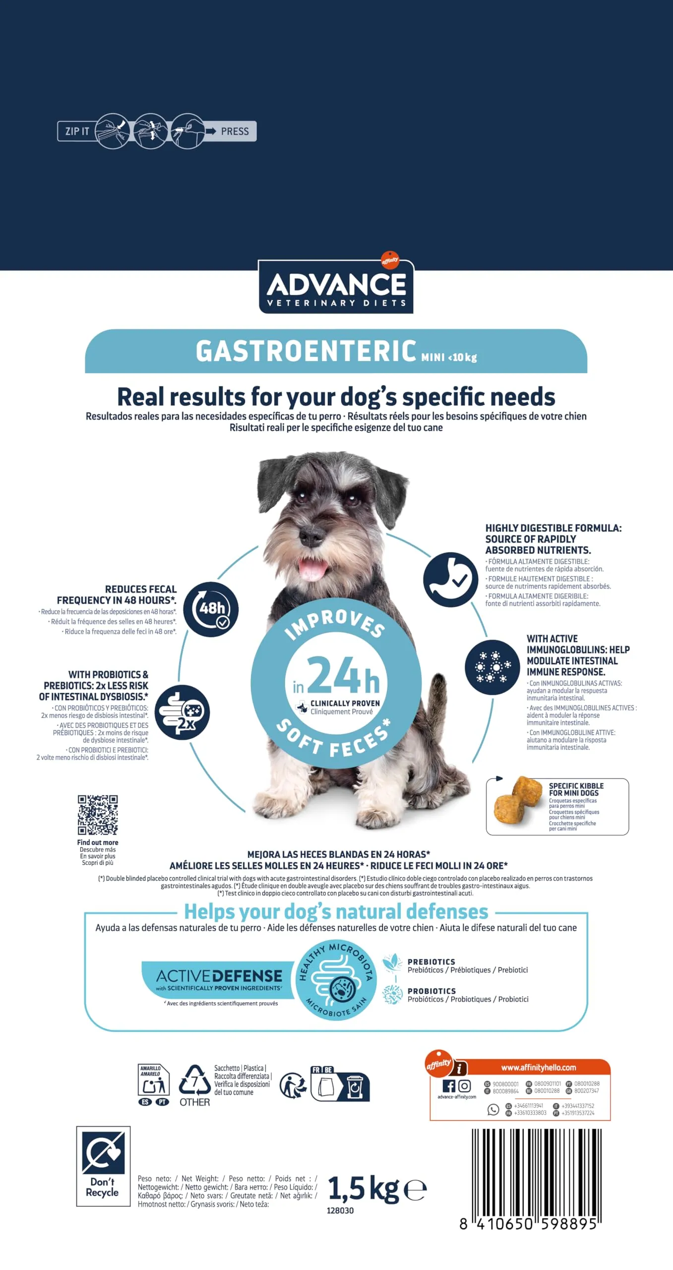 Affinity Advance Veterinary Diets Gastroenteric Sensitive Dog Food, 3kg - immagine 3