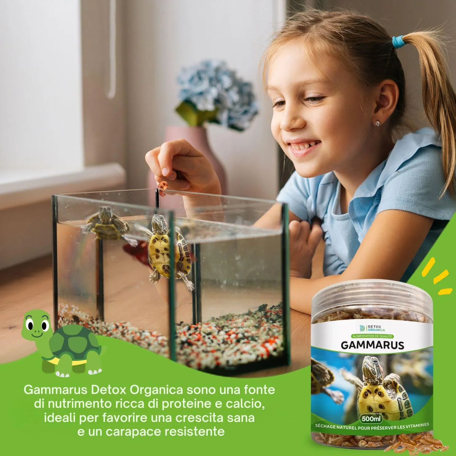 Detox Organica Gammarus Mangime per Tartarughe d'Acqua, 500ml - immagine 2