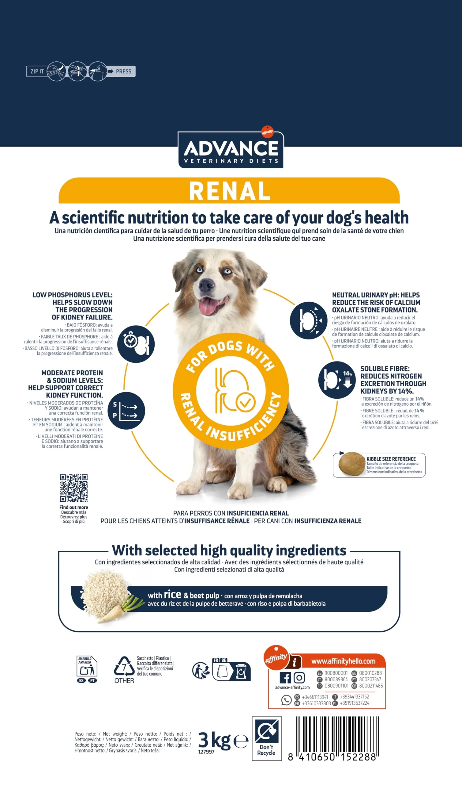 Affinity Advance Veterinary Diets Renal Dog Food, 12kg - immagine 4