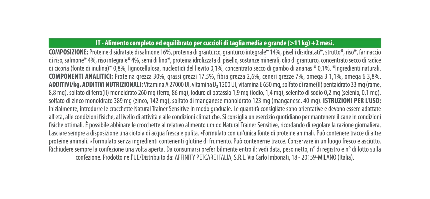 Trainer Natural Sensitive No Gluten Puppy & Junior with Salmon - 3kg - immagine 4