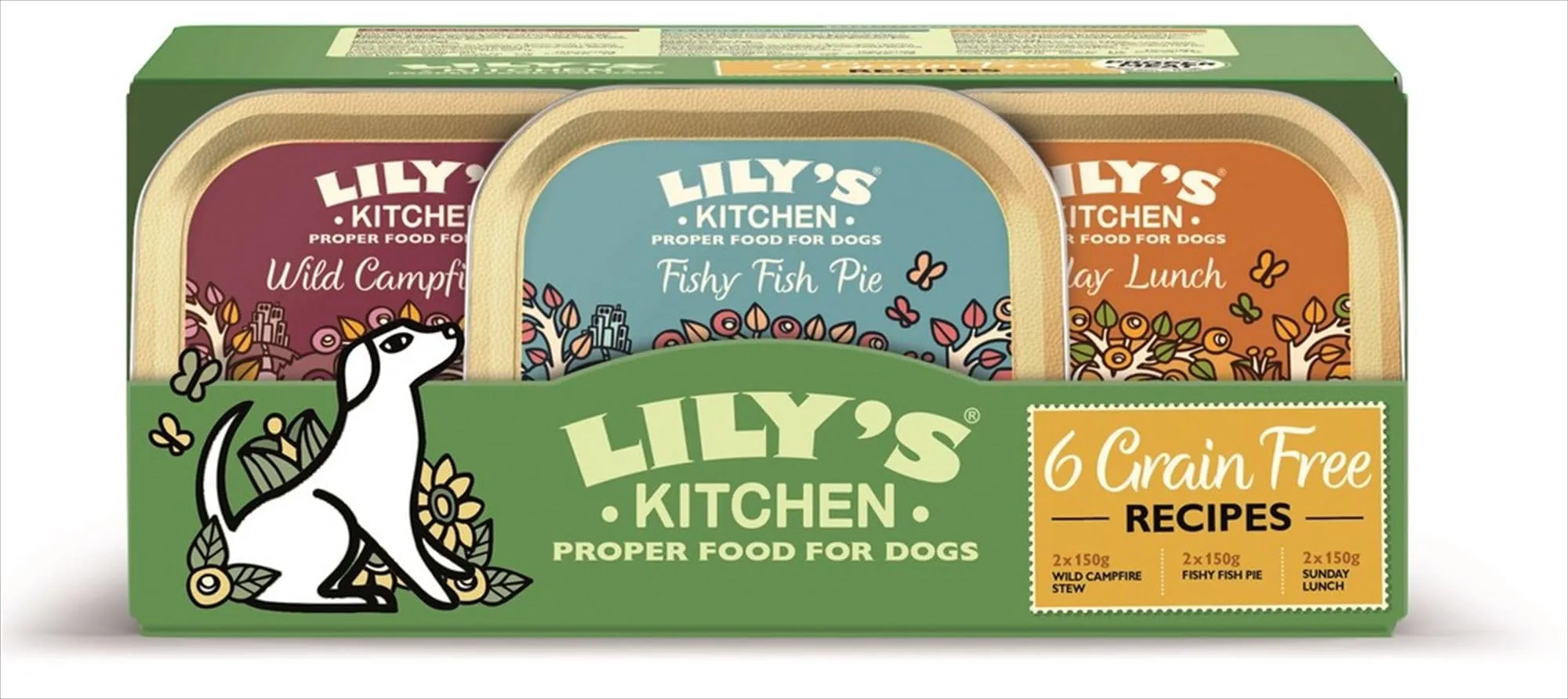 Lily's Kitchen Cibo umido per cani senza cereali, Multipack 6 x 150g - immagine 1