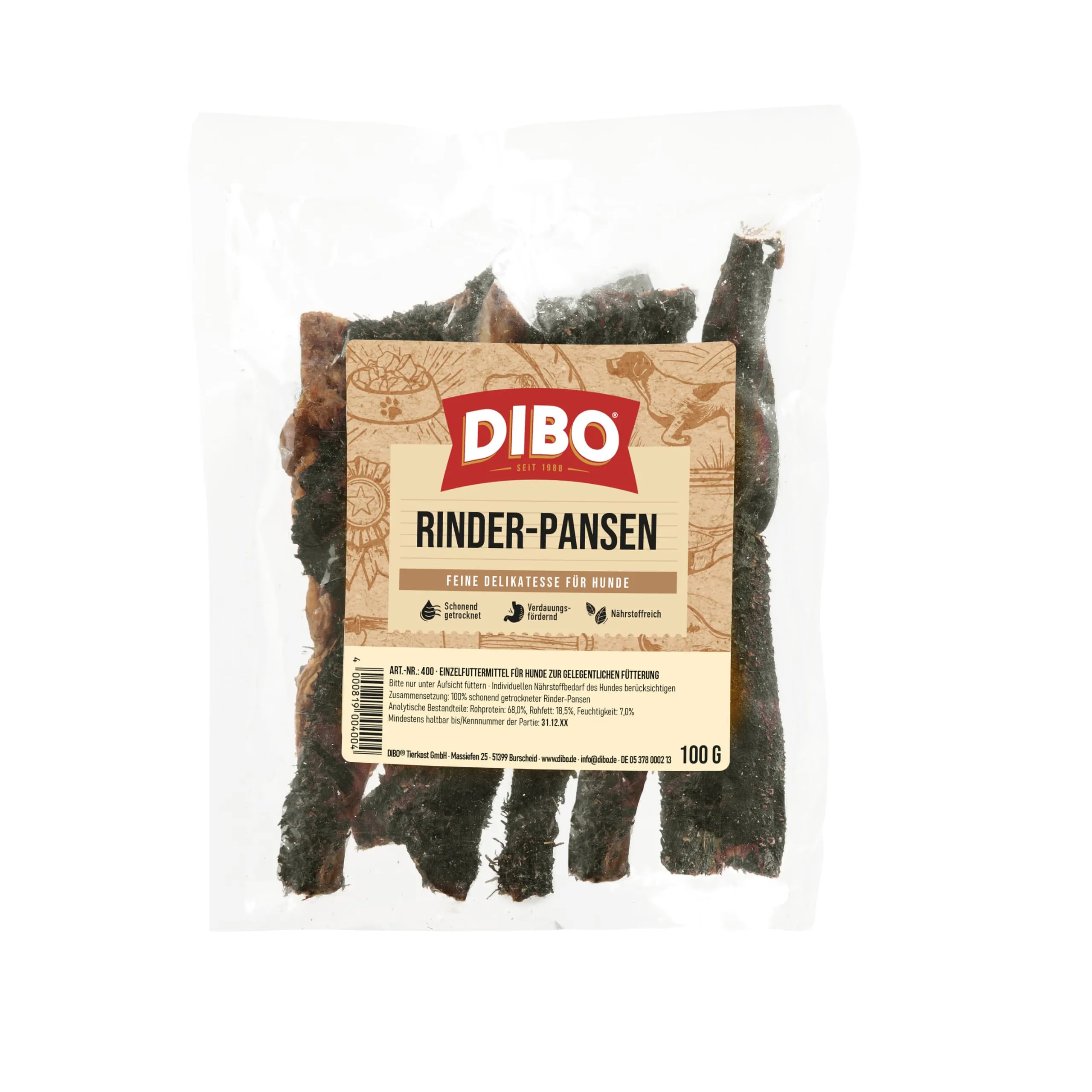 DIBO Pansa di Manzo per Cani, 100 g - immagine 2