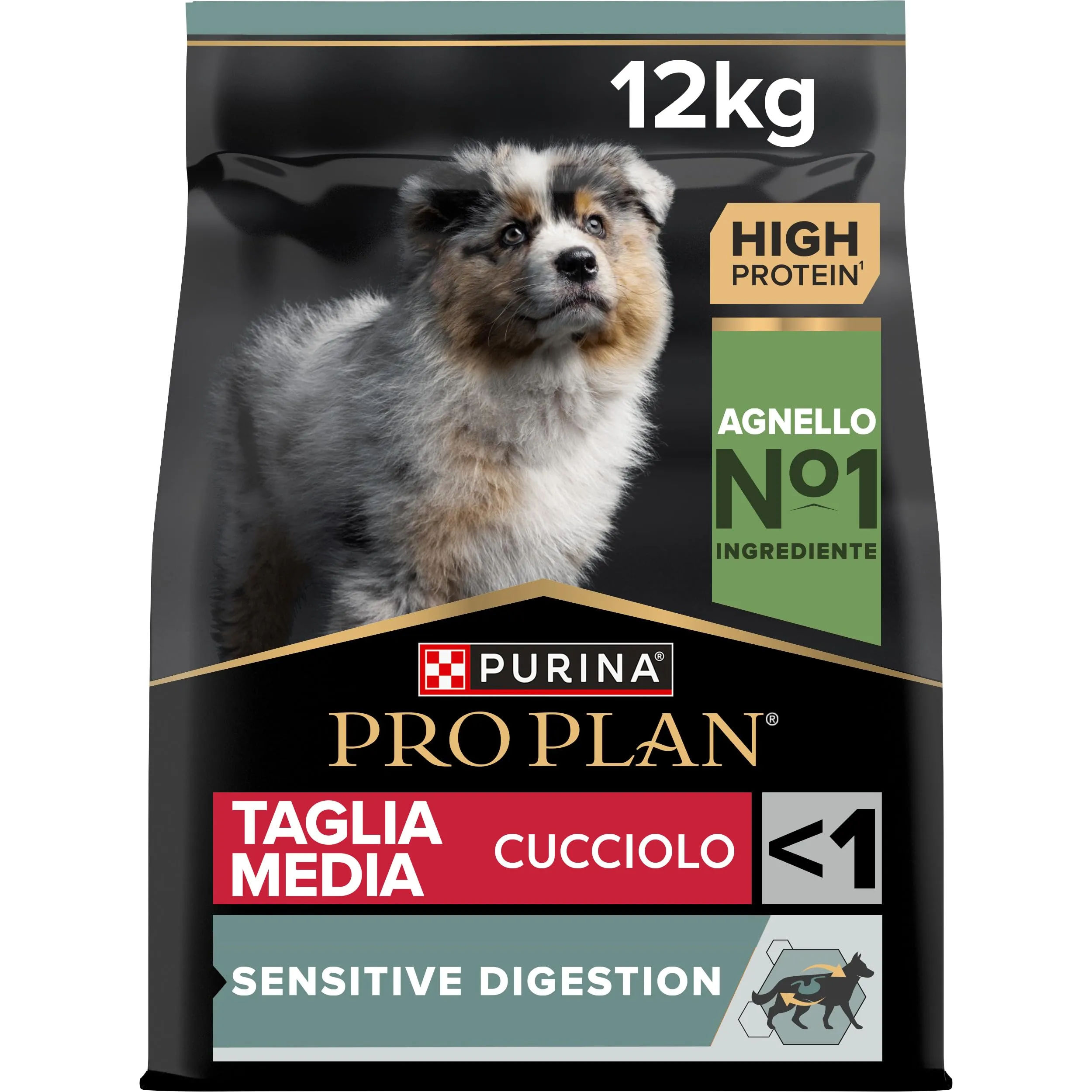 Purina Pro Plan Sensitive Digestion Crocchette per Cani Puppy 12kg - immagine 1