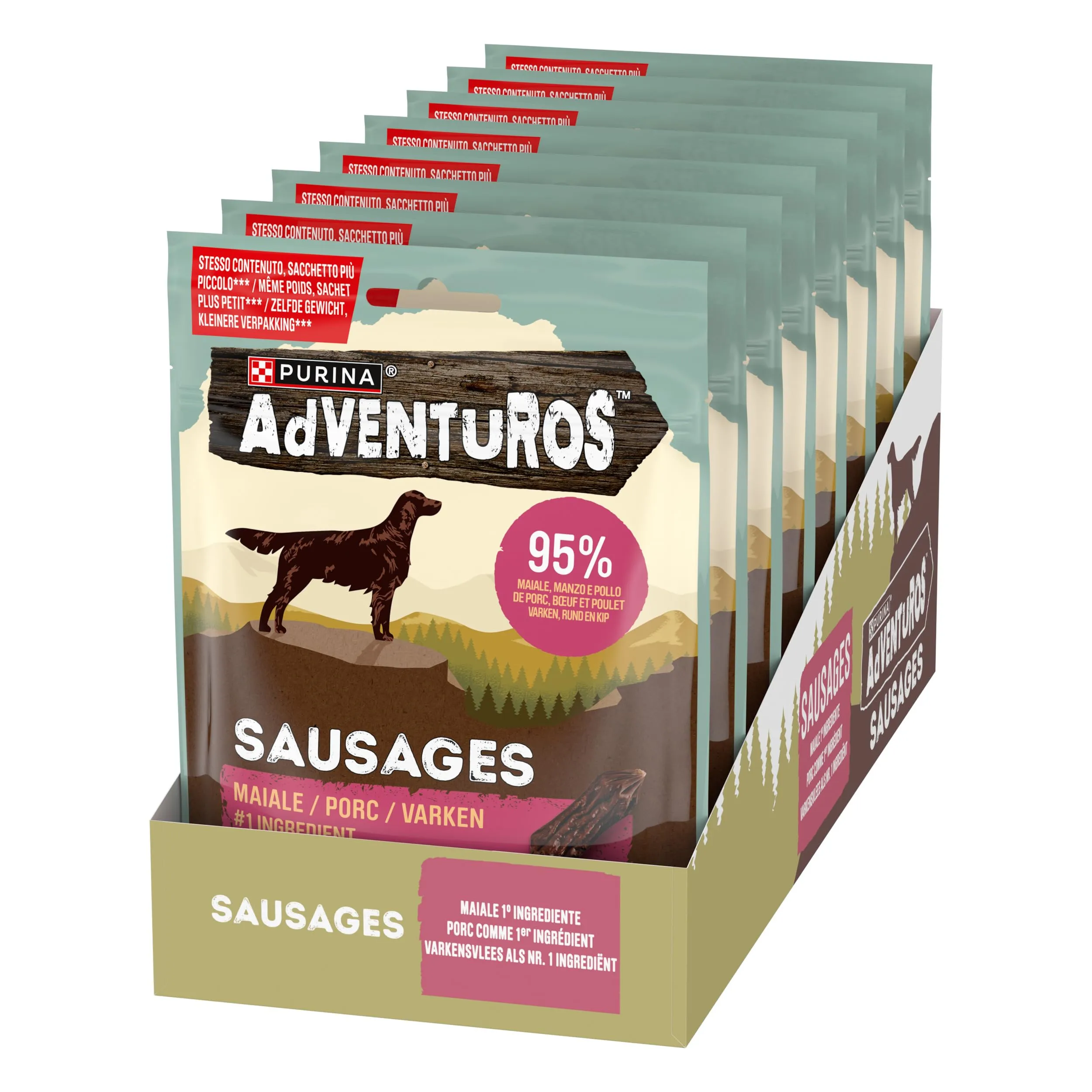 Purina Adventuros High Meat Sausages Maiale, 8 x 70g - immagine 2
