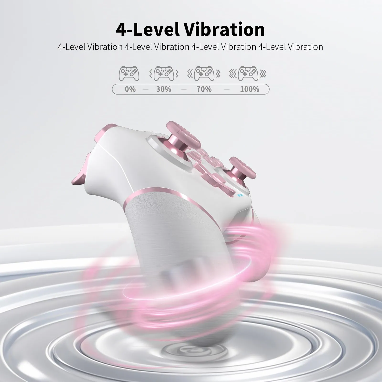 AceGamer Wireless Controller for Switch, Switch Lite, OLED, and PC (2-Pack, Pink and White) - immagine 3