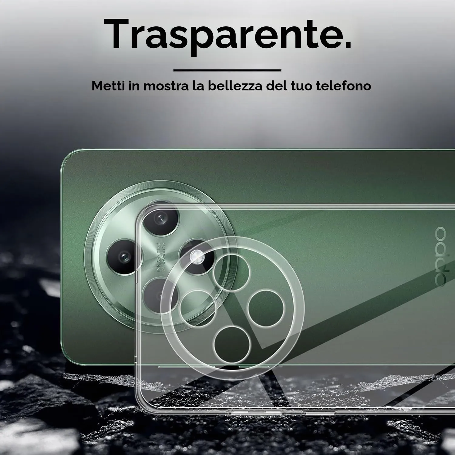 Captor Cover for Oppo Reno 12F / 12 FS 4G 5G, Transparent Soft Silicone Case - immagine 3
