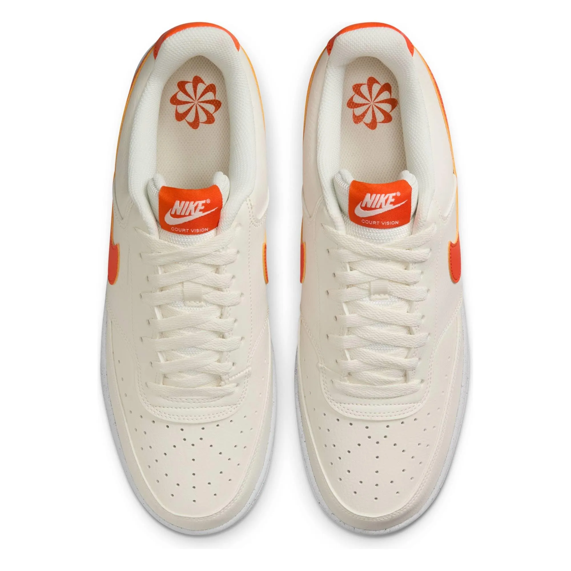 Nike Court Vision Low Next Nature DH2987-115 Sail/White/Safety Orange Taglia 44 EU - immagine 6