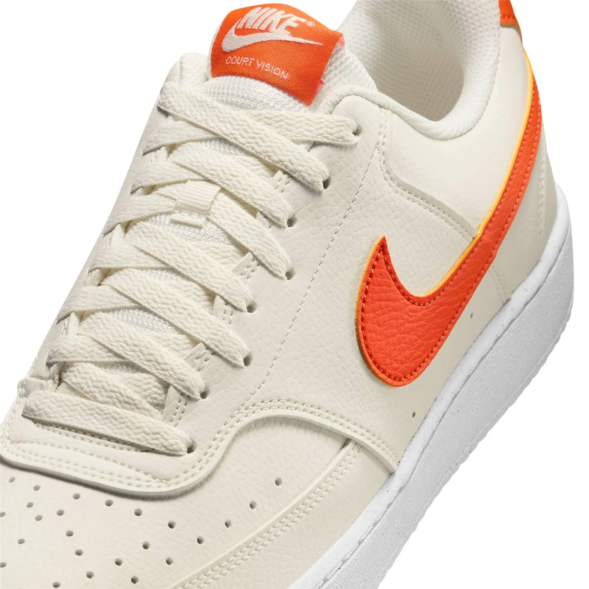 Nike Court Vision Low Next Nature DH2987-115 Sail/White/Safety Orange Taglia 44 EU - immagine 8