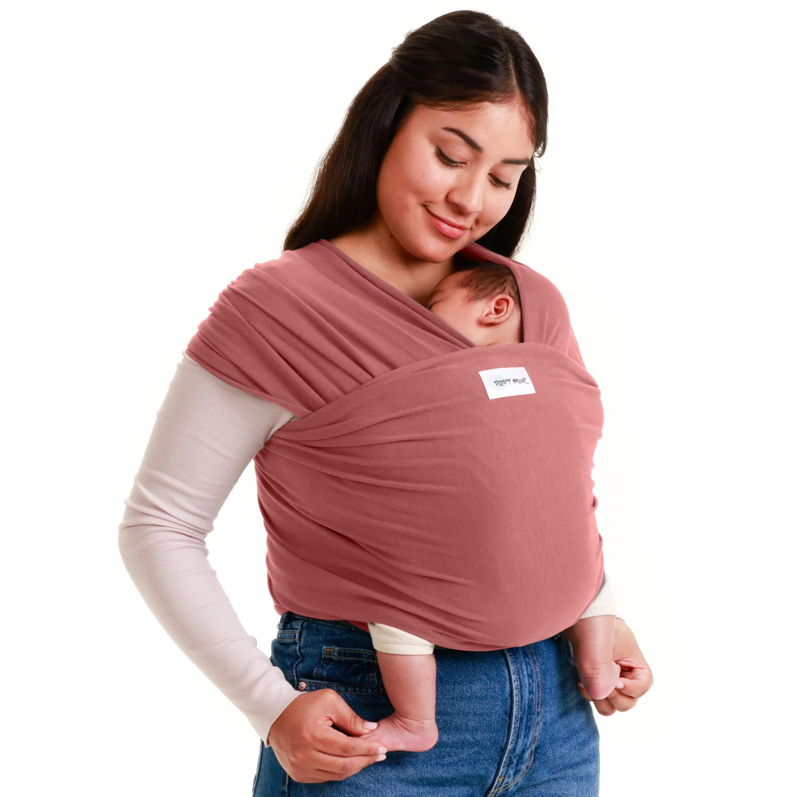 Sleepy Wrap Fascia Neonato Elastica, 3-16 kg, Rosa - immagine 1