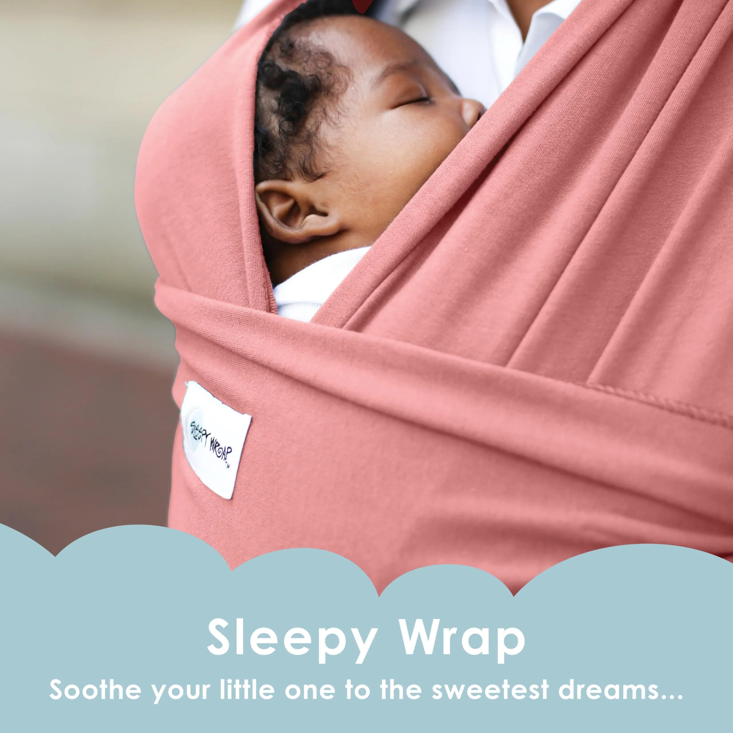 Sleepy Wrap Fascia Neonato Elastica, 3-16 kg, Rosa - immagine 2