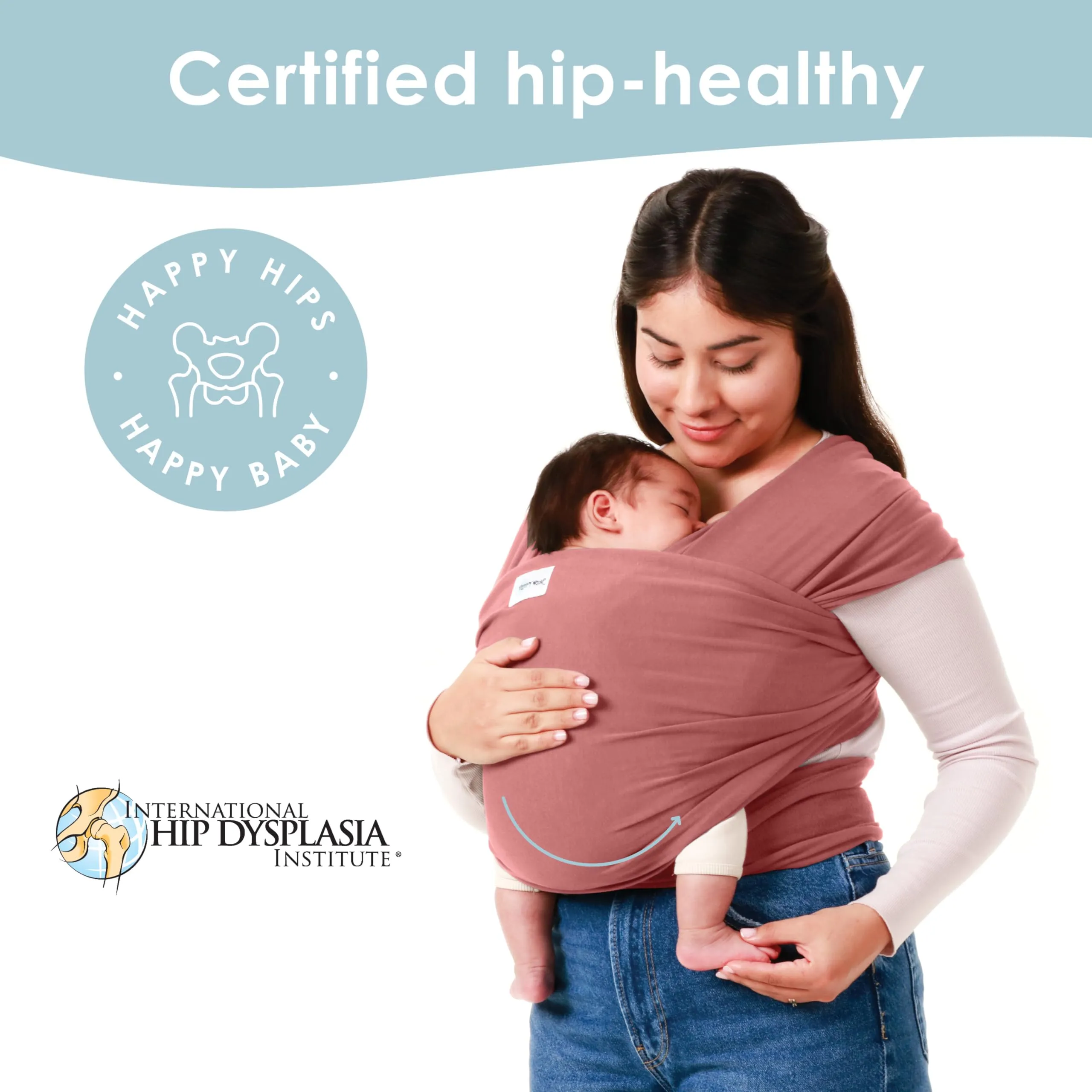 Sleepy Wrap Fascia Neonato Elastica, 3-16 kg, Rosa - immagine 6