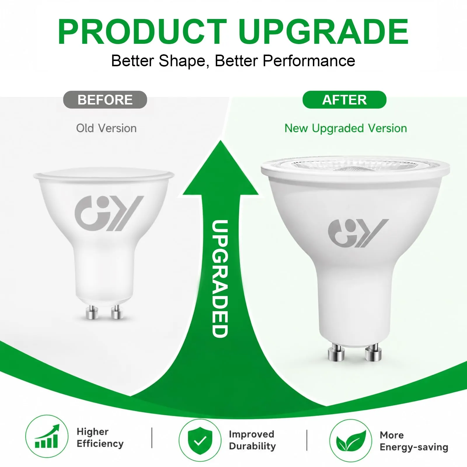 GY Lampadine GU10 LED, 6.5W, 1025 Lumen, 3000K Bianco Caldo, Non Dimmerabile, 10 pezzi - immagine 8