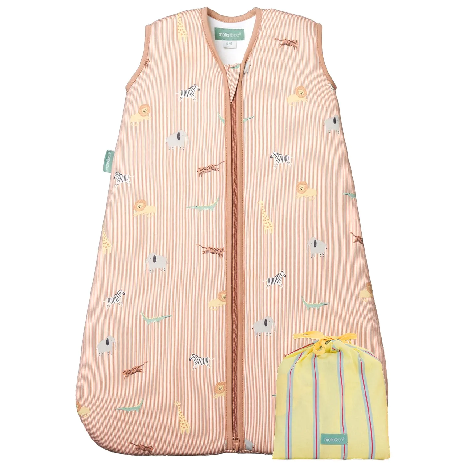 molis & co Sacco Nanna 1 TOG, 6-18 mesi, 100% Cotone Oeko-Tex, Jungle - immagine 1