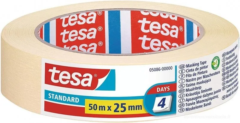 Tesa Nastro per Mascheratura Standard, 50 m x 25 mm - immagine 1