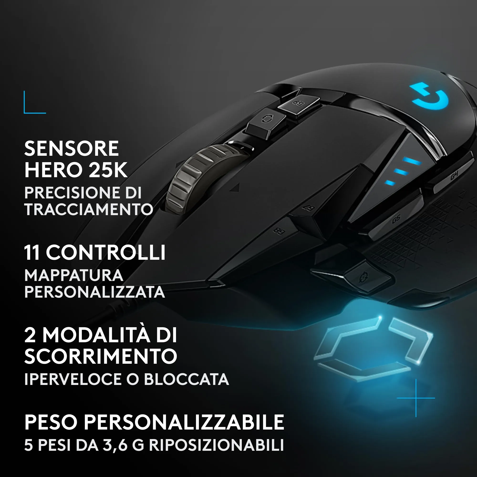 Logitech G G502 HERO Gaming Mouse - immagine 10