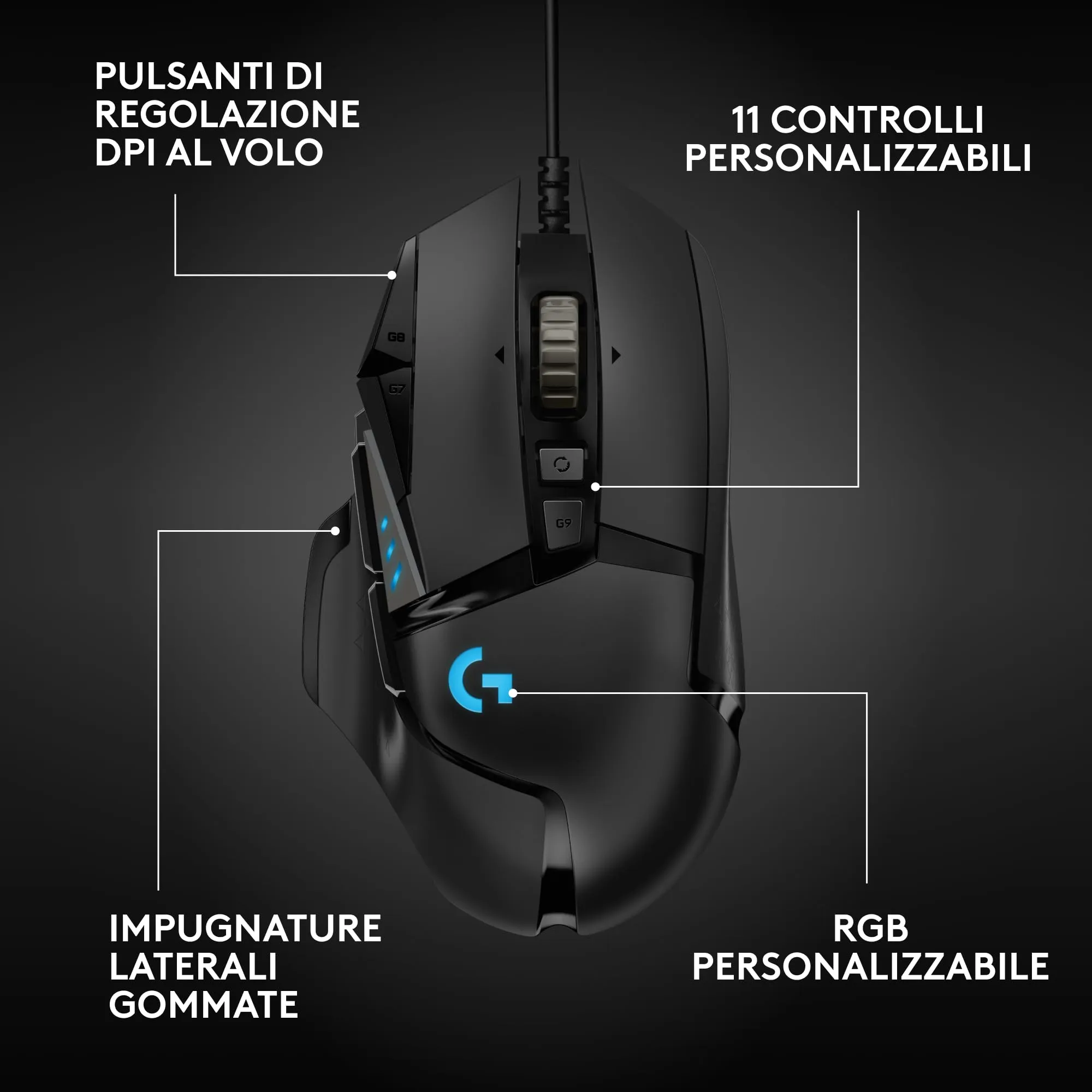Logitech G G502 HERO Gaming Mouse - immagine 11