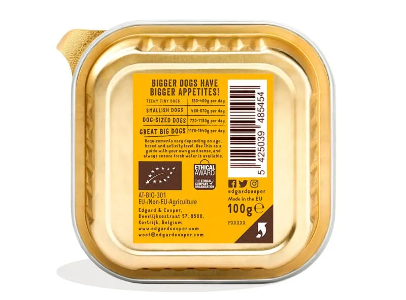 Edgard & Cooper Cibo Umido per Cani Adulti, Tacchino Bio, 100g x 17 - immagine 2