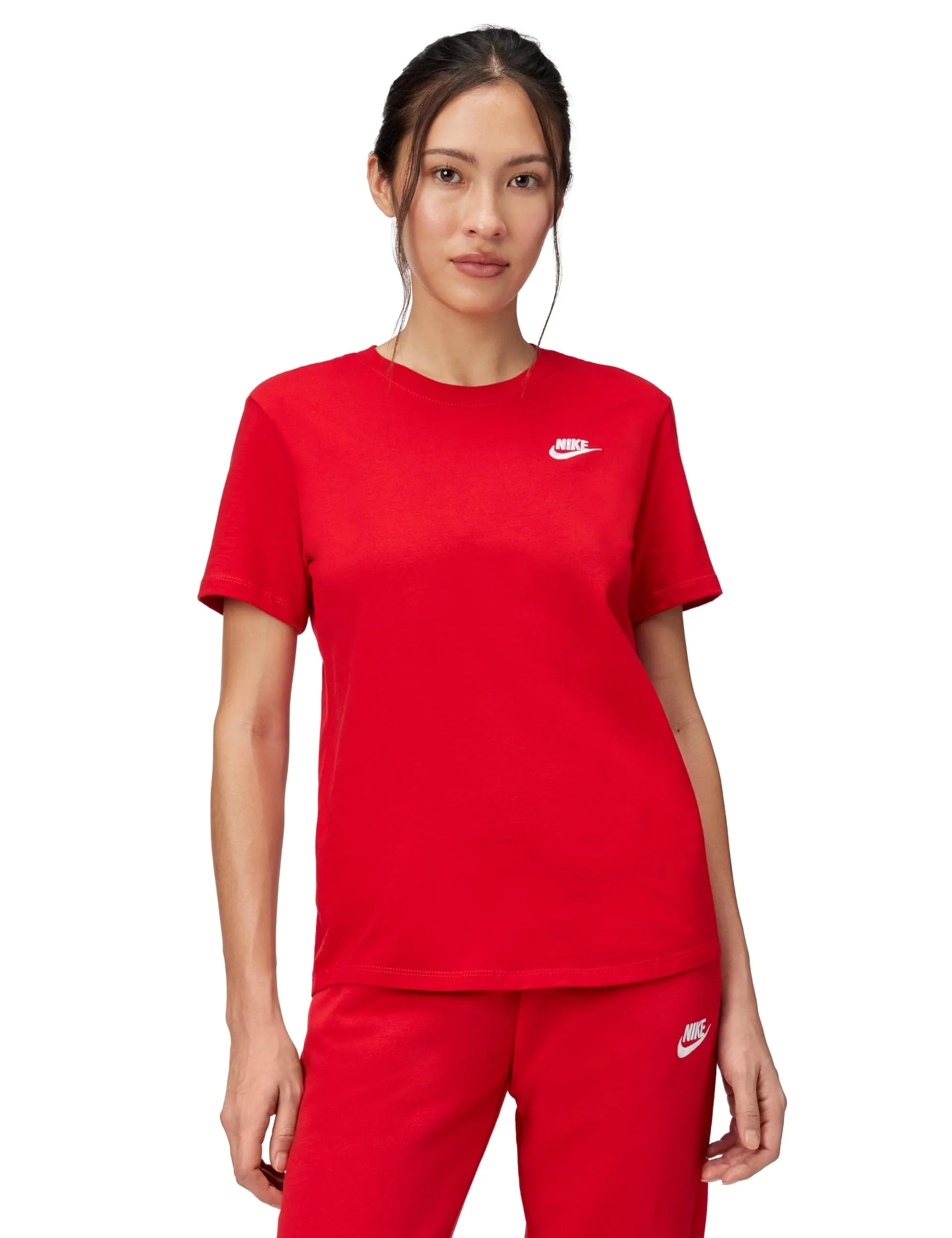 Nike Sportswear Club Essentials T-Shirt - Donna, University Red, DX7902-657, S - immagine 1