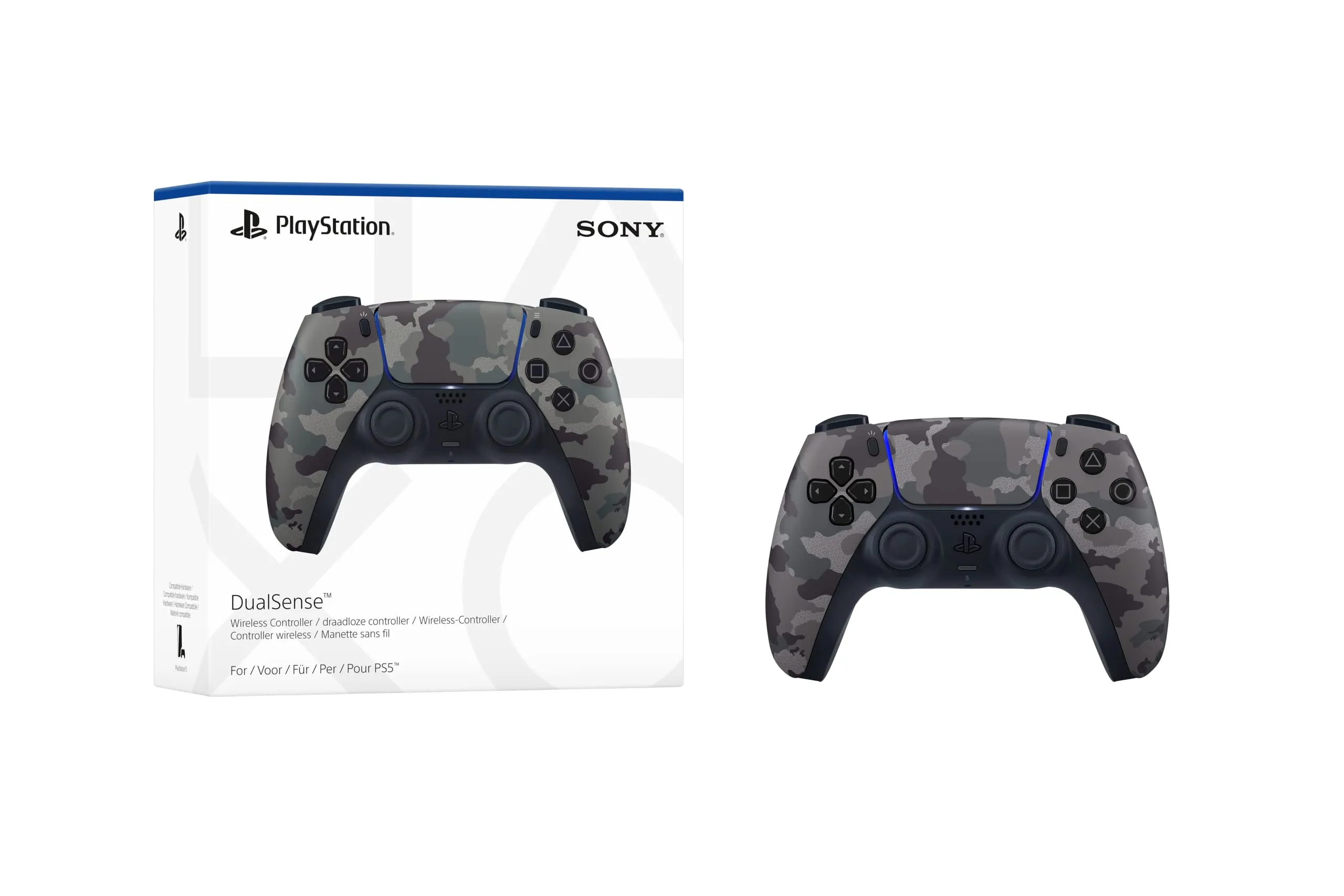 Playstation DualSense Wireless Controller - Gray Camouflage - immagine 2