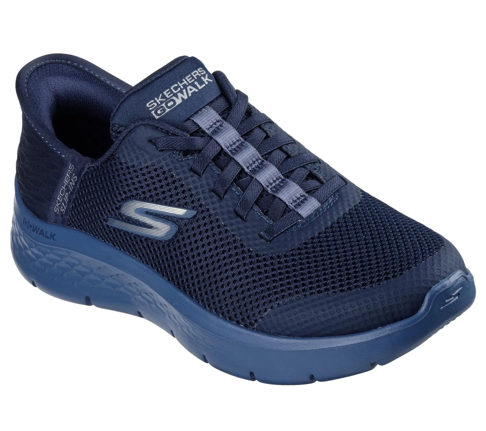 Skechers Go Walk Flex Grand Entry Trainers, Navy Textile/Navy Trim, 38.5 EU - immagine 1