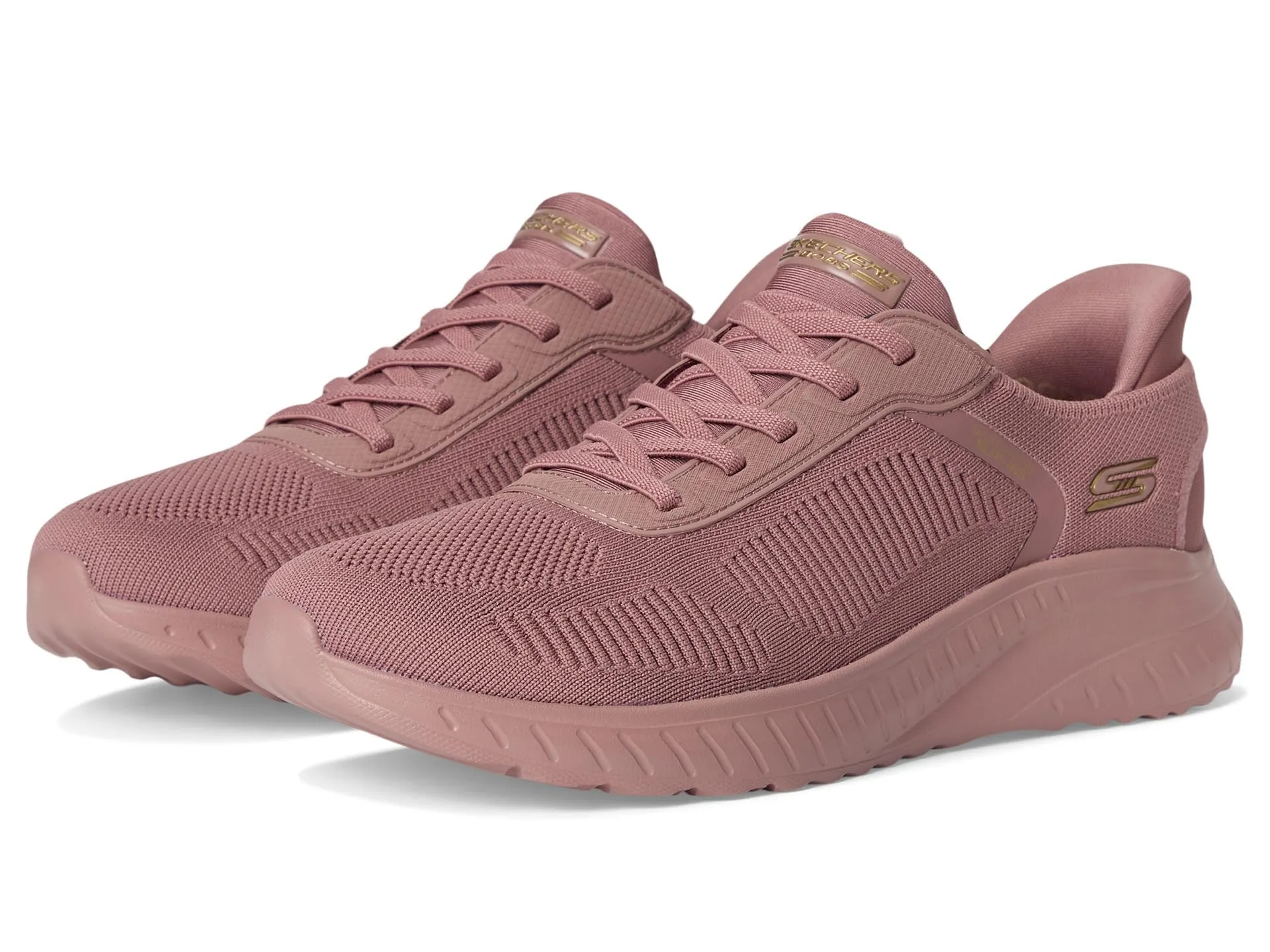 Skechers Women's Bobs Squad Chaos Current Muse Slip-In, Rose Textile, 36.5 EU - immagine 1