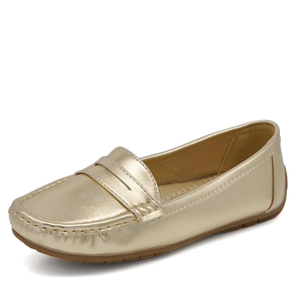 IF Scarpe Mocassini Slip On Loafers Donna FT245 Oro 37 - immagine 1