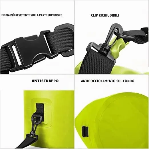 Unigear Borsa Impermeabile 10L Giallo con Custodia per Cellulare - immagine 4