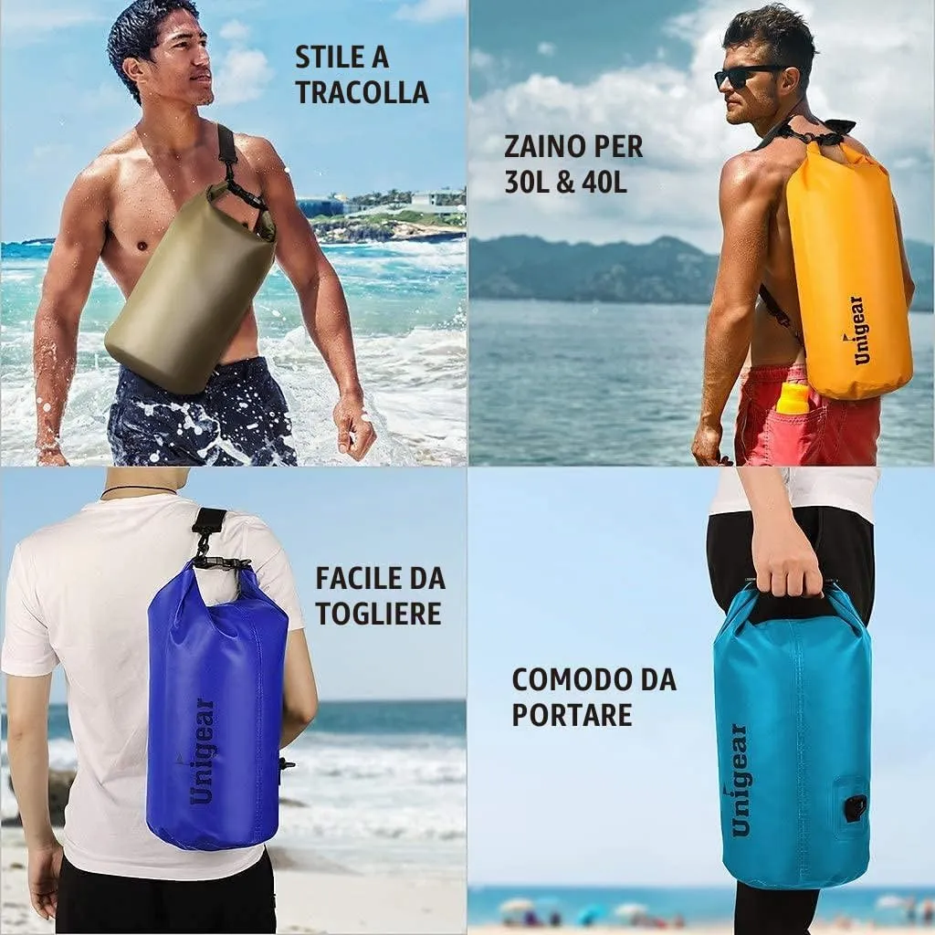 Unigear Borsa Impermeabile 10L Giallo con Custodia per Cellulare - immagine 7