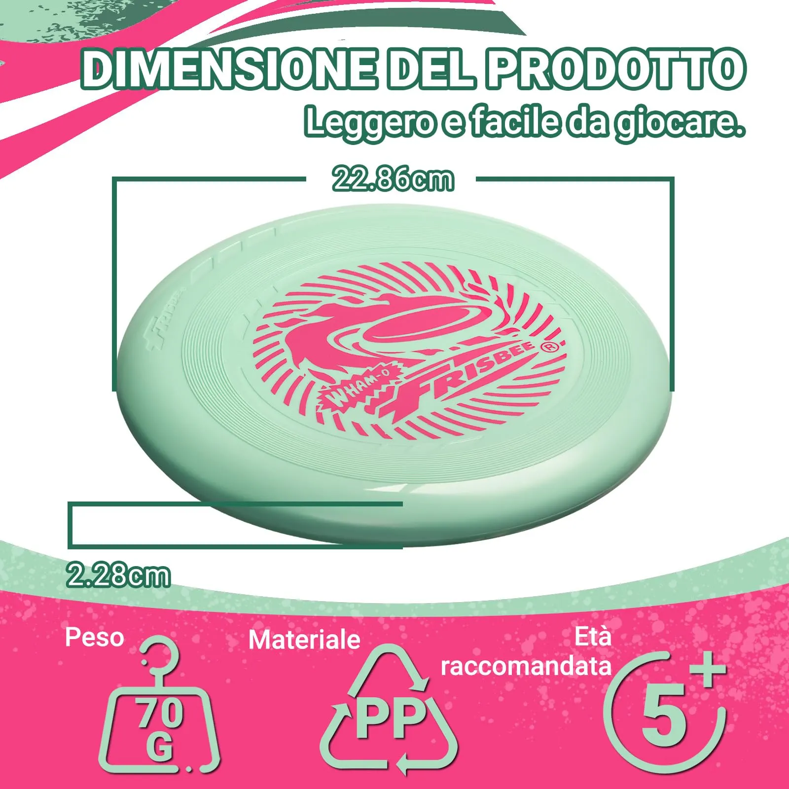 Wham-O Frisbee Go 2 Pack, 22.86 cm, 70g (50140-V5) - immagine 4