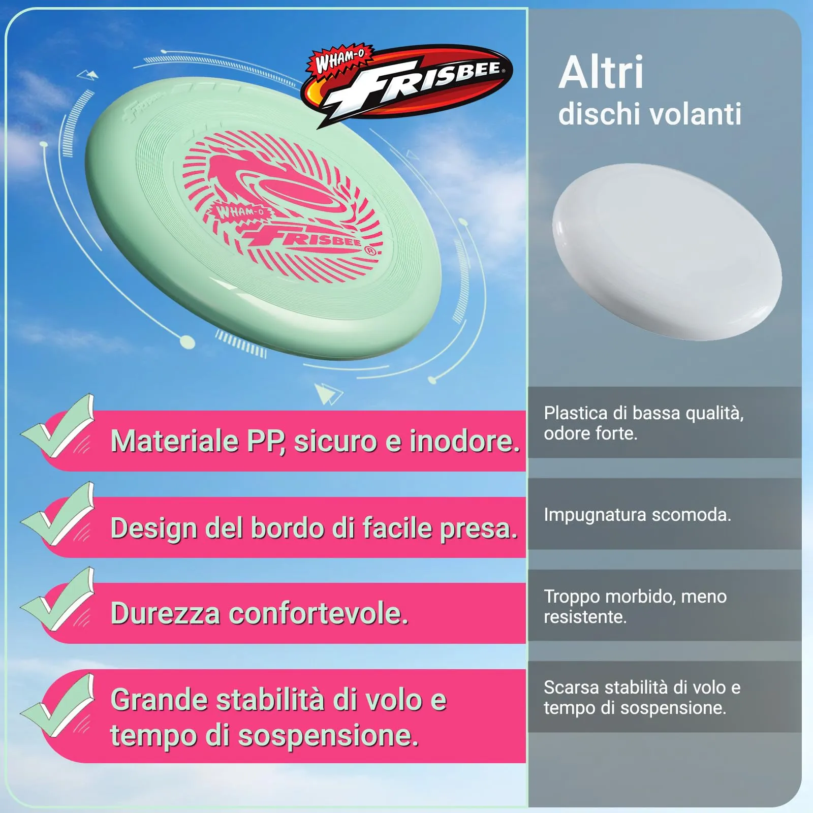 Wham-O Frisbee Go 2 Pack, 22.86 cm, 70g (50140-V5) - immagine 5