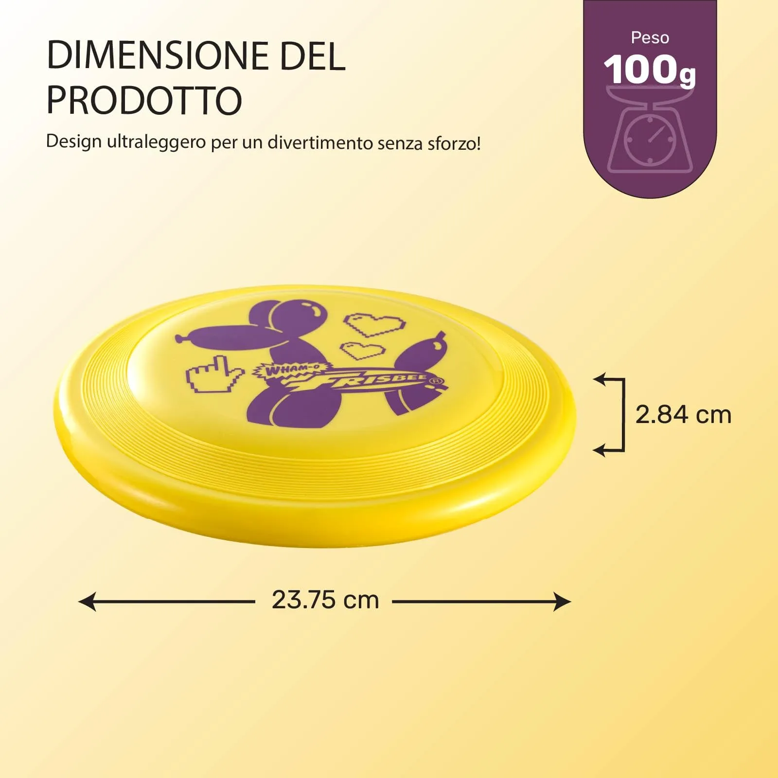 Wham-O Frisbee Disco Volante, 23.75 cm, 100g (53308-V3) - immagine 4