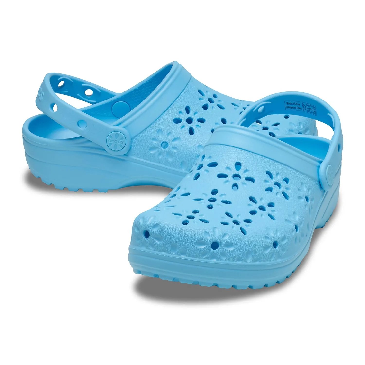 Crocs Zoccoli Classici Unisex con Motivo Floreale, Vetro Colorato, 10 Women/8 Men - immagine 6