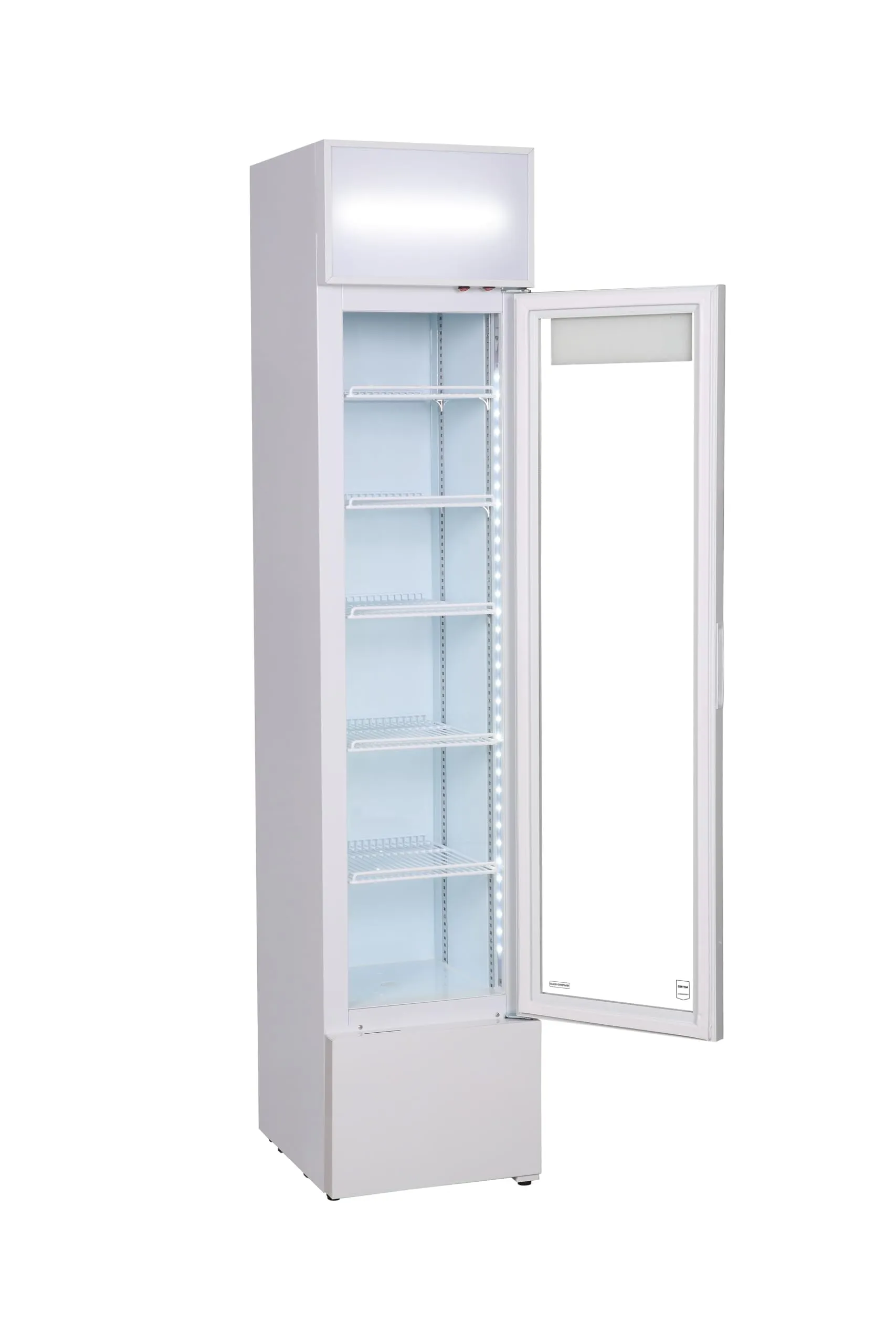 METRO Professional Frigorifero Slim per Bevande GSC2133, 133L, 200W, 5 Ripiani Regolabili, Illuminazione LED, Serratura, Bianco - immagine 2