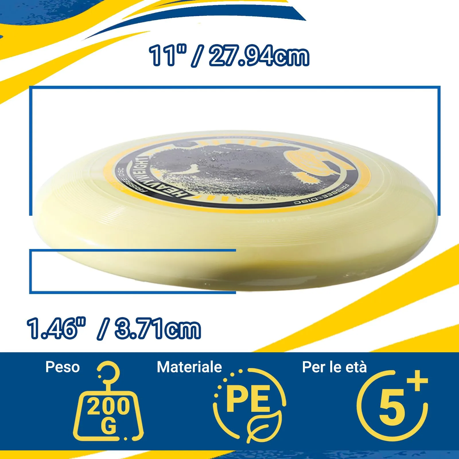 Wham-O Frisbee Pesante 200 g, 27.94 cm, Confezione da 2 Pezzi - immagine 2