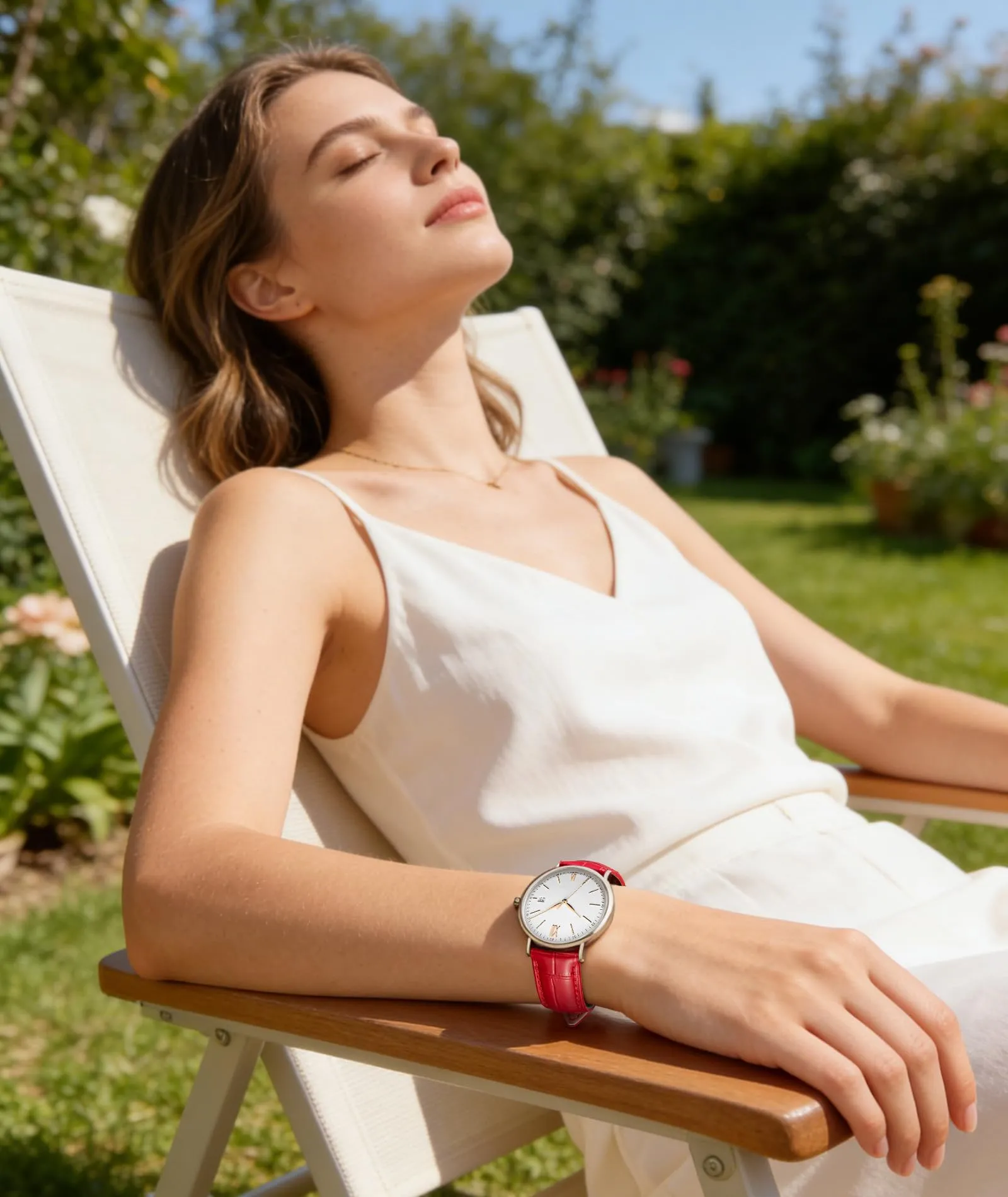 BINLUN Cinturino Orologio in Pelle a Sgancio Rapido (16mm, Rosso) - immagine 4