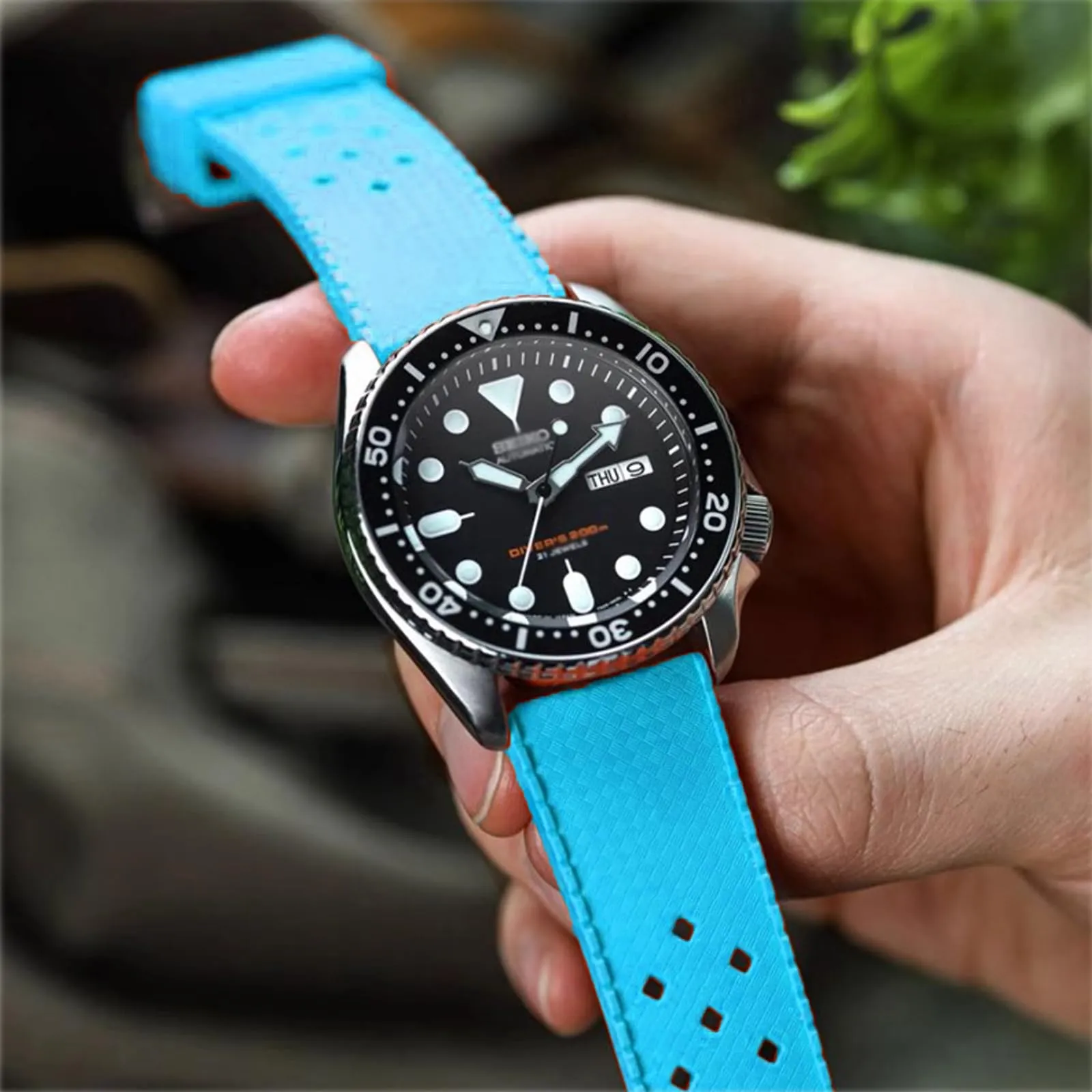 Niziruoup Cinturino Orologio in Gomma FKM Tropicale Sgancio Rapido 18mm 20mm 22mm - immagine 5